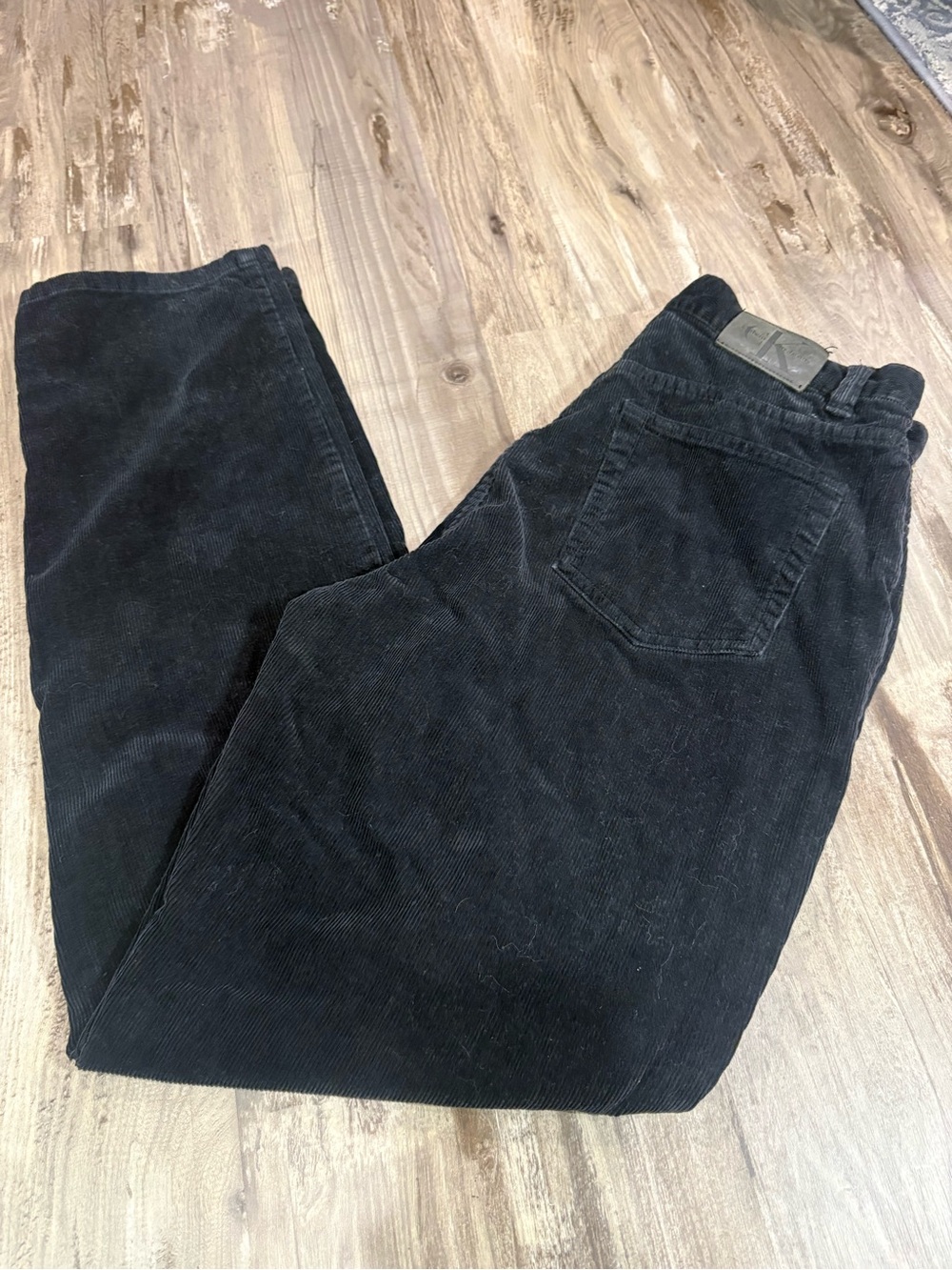 90’s Style Calvin Klein Womens Corduroy Pants Size 10  Black RN 36009